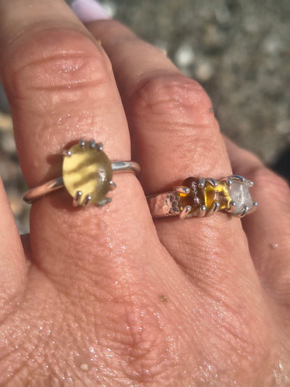 Anello Gocce di Mare - Giallo