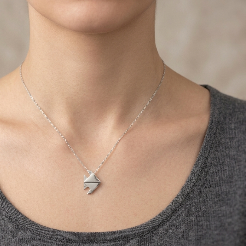 Collana Origami - Pesce