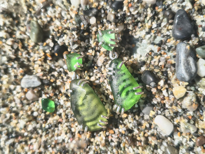 Orecchini pendenti Gocce di Mare - verdi
