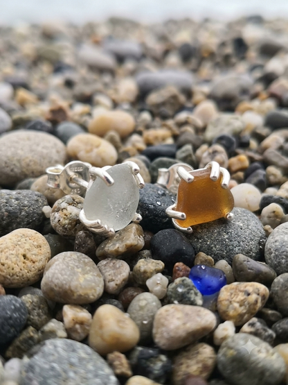 Orecchini Gocce di Mare - Bianco/Arancio