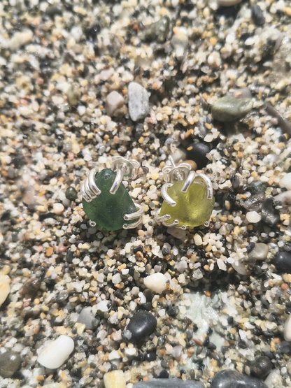 Orecchini Gocce di Mare - verde/giallo