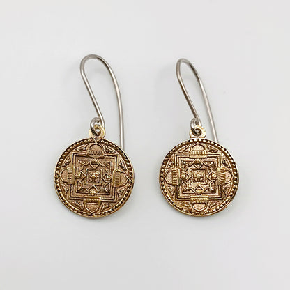 Orecchini Mandala ottone