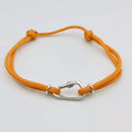 bracciale climbers moschettone argento 925 paracord fatto a mano
