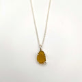 collana gocce di mare arancione argento 925 vetrino fatta a mano