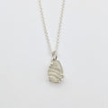 collana gocce di mare bianco argento 925 vetrino fatta a mano